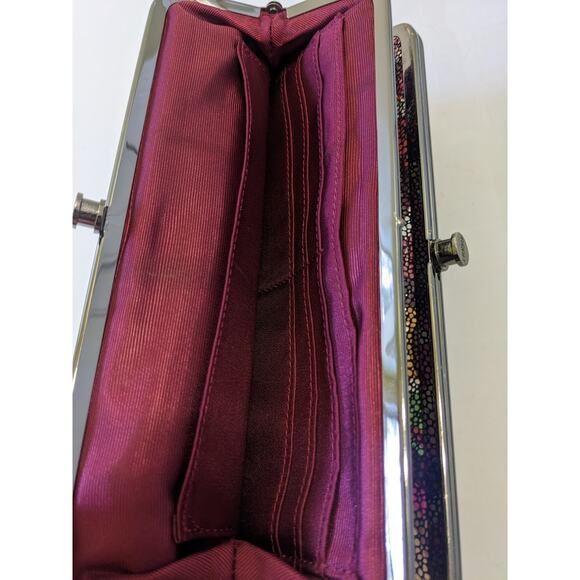 Hobo International Lauren Leather Clutch Fall Foliage Multi Color *READ - Picture 5 of 9